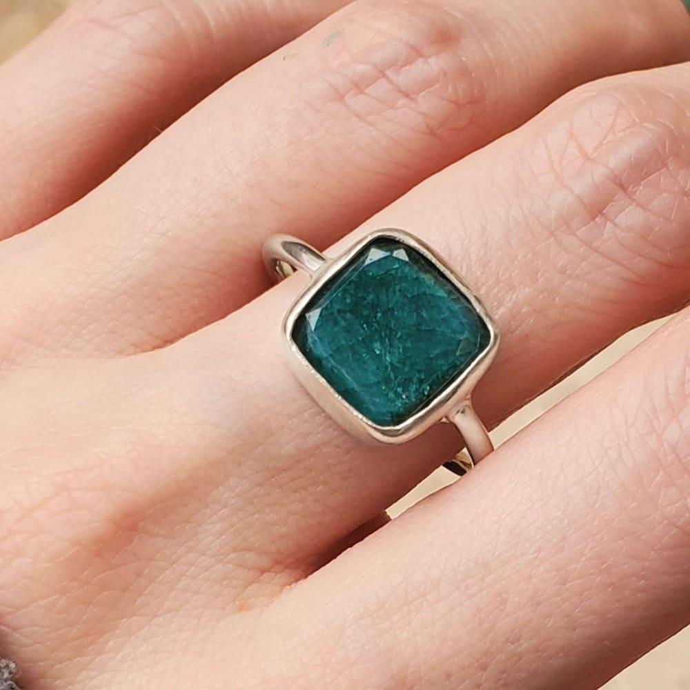 Emerald Bezel Ring Rings Handmade Handcrafted