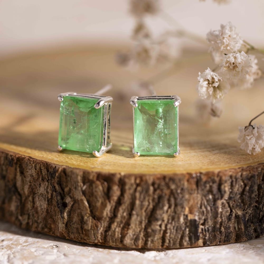 The Audie - Emerald Doublet Earrings Earrings Handmade Handcrafted