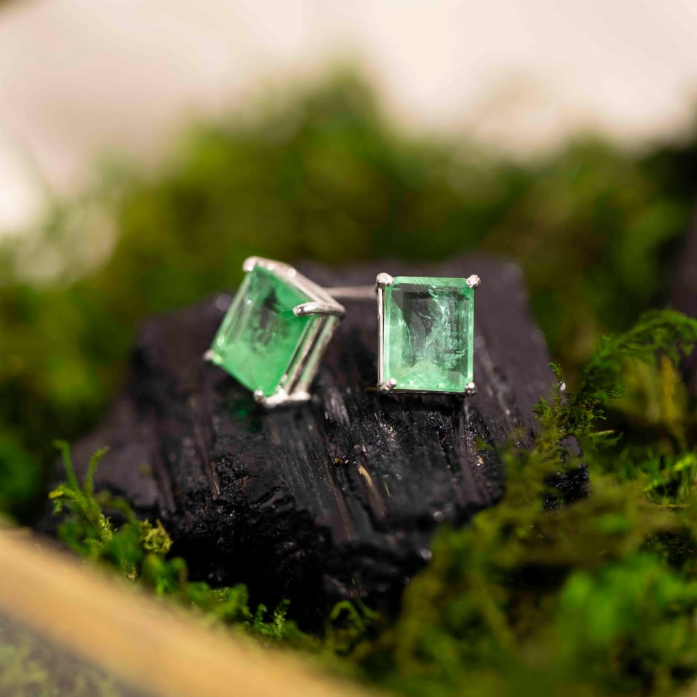 The Audie - Emerald Doublet Earrings Earrings Handmade Handcrafted