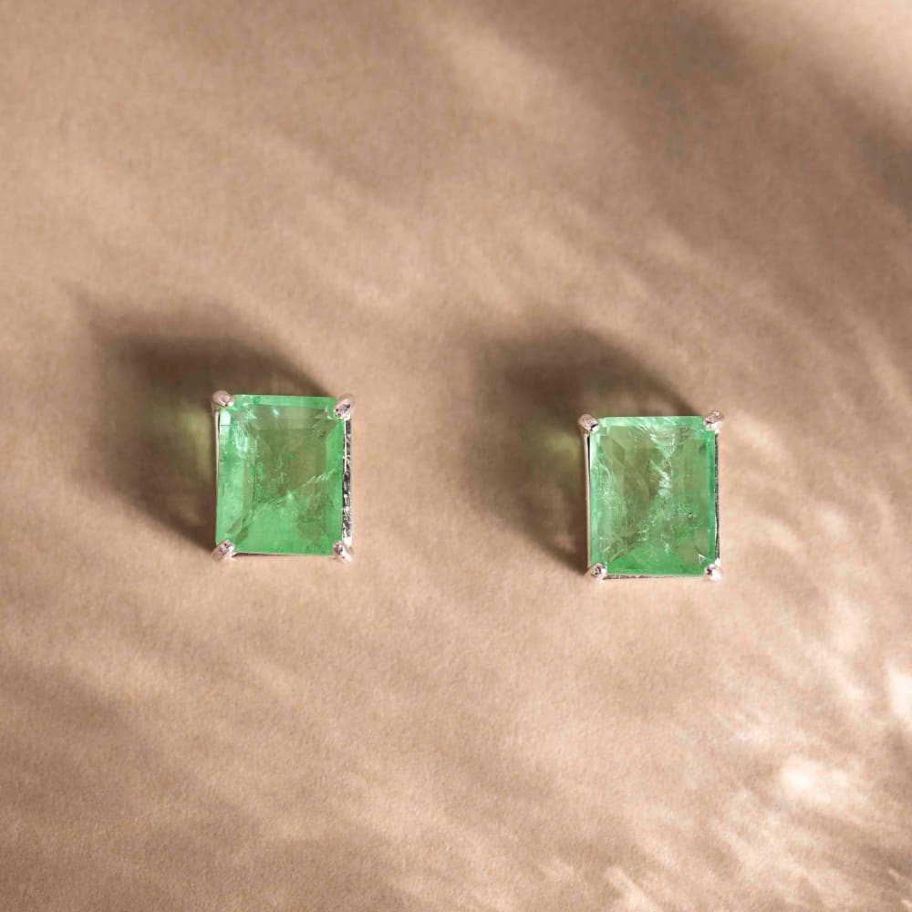 The Audie - Emerald Doublet Earrings Earrings Handmade Handcrafted