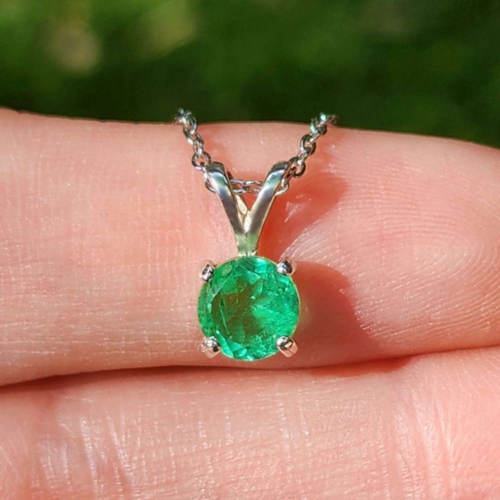 Emerald Doublet Necklace Necklaces Handmade Handcrafted