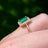Emerald Halo Ring Rings Handmade Handcrafted