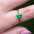 Emerald Hidden Halo Ring Rings Handmade Handcrafted