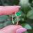 Emerald Hidden Halo Ring Rings Handmade Handcrafted