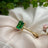 Emerald Hidden Halo Ring Rings Handmade Handcrafted