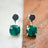 Emerald Jacket Dangle Earrings Earrings Handmade Handcrafted