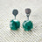 Emerald Jacket Dangle Earrings Earrings Handmade Handcrafted