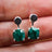 Emerald Jacket Dangle Earrings Earrings Handmade Handcrafted