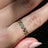 Emerald Laurel Leaf Half Eternity Band Rings Handmade Handcrafted