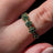 Emerald Round Half Eternity Band Rings Handmade Handcrafted