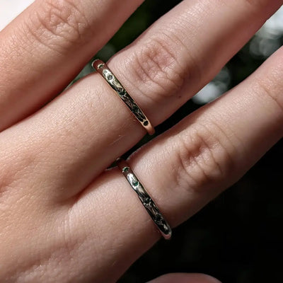 Emerald Star Half Eternity Band Rings Handmade Handcrafted