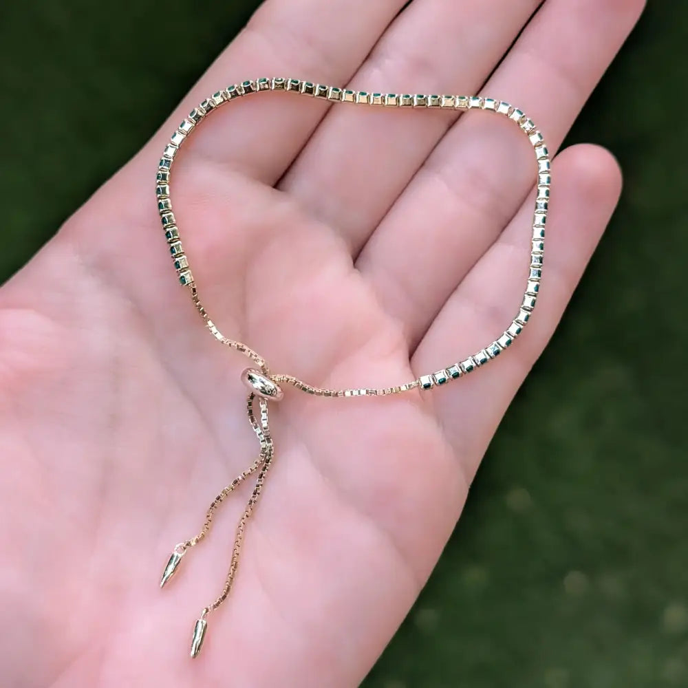 Emerald Tennis Bracelet Bracelet Handmade Handcrafted