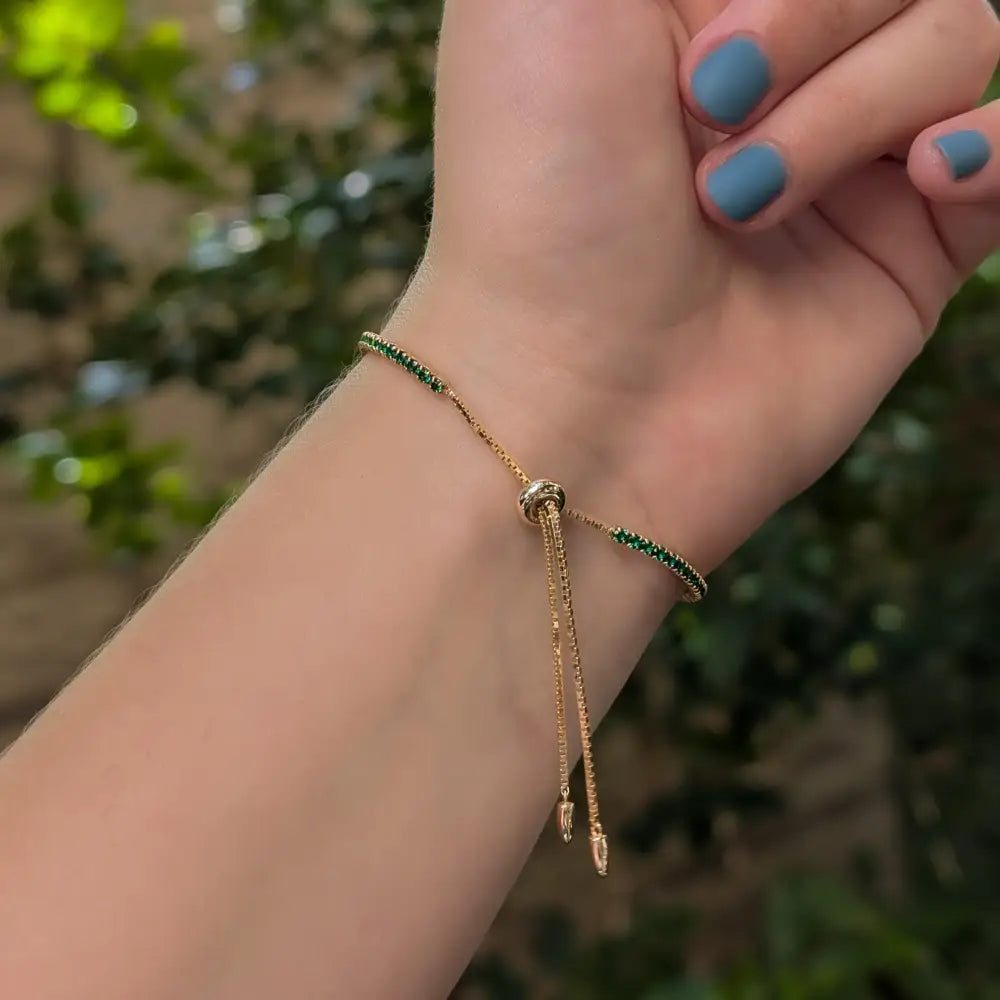 Emerald Tennis Bracelet Bracelet Handmade Handcrafted