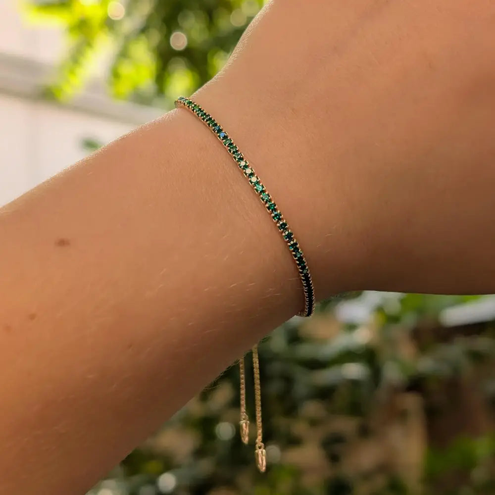 Emerald Tennis Bracelet Bracelet Handmade Handcrafted