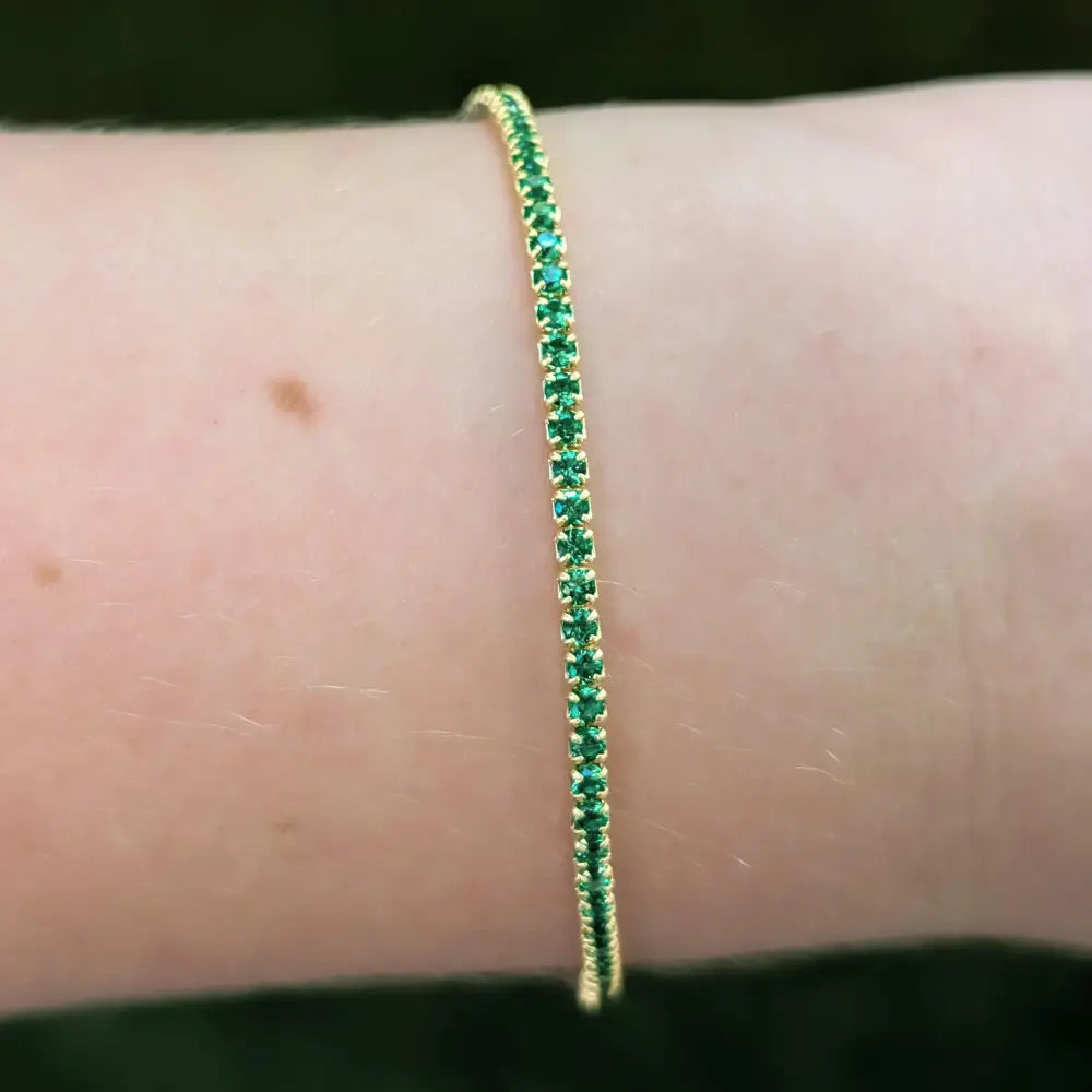 Emerald Tennis Bracelet Bracelet Handmade Handcrafted