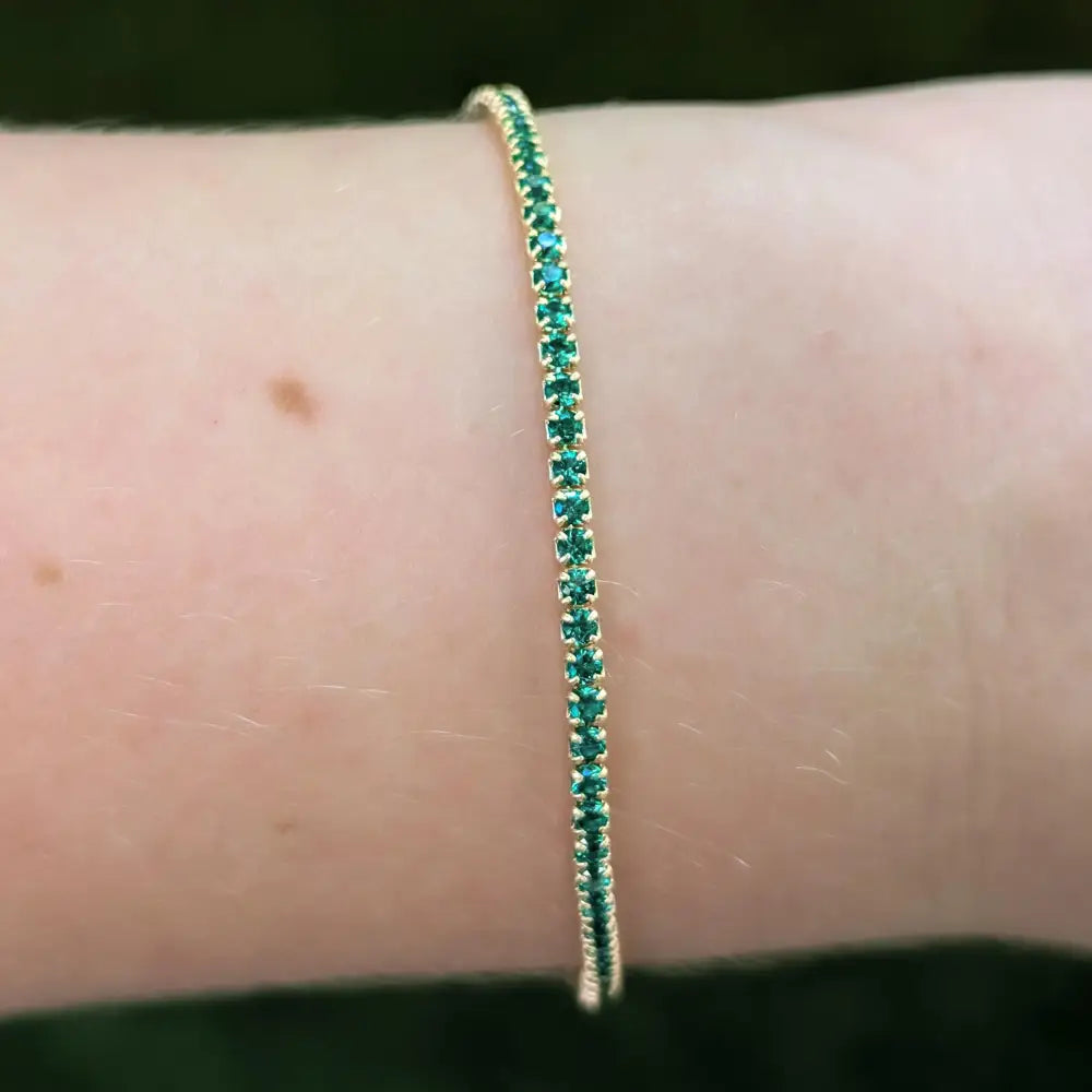Emerald Tennis Bracelet Bracelet Handmade Handcrafted