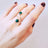 Emerald Two Stone Ring (small) Rings Handmade Handcrafted