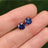 Faceted Natural Sapphire Stud Earrings Earrings Handmade Handcrafted