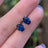 Faceted Oval Sapphire Stud Earrings Earrings Handmade Handcrafted