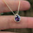 Floating Vintage Teardrop Amethyst Halo Pendant Necklace Necklaces Handmade Handcrafted