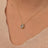 Floating Vintage Teardrop Aquamarine Halo Pendant Necklace Necklaces Handmade Handcrafted