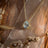 Floating Vintage Teardrop Aquamarine Halo Pendant Necklace Necklaces Handmade Handcrafted