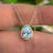 Floating Vintage Teardrop Aquamarine Halo Pendant Necklace Necklaces Handmade Handcrafted