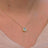 Floating Vintage Teardrop Aquamarine Halo Pendant Necklace Necklaces Handmade Handcrafted