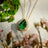 Floating Vintage Teardrop Emerald Halo Pendant Necklace Necklaces Handmade Handcrafted