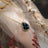 Floating Vintage Teardrop Onyx Halo Pendant Necklace Necklaces Handmade Handcrafted