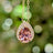 Floating Vintage Teardrop Pink Tourmaline Halo Pendant Necklace Necklaces Handmade Handcrafted