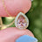 Floating Vintage Teardrop Pink Tourmaline Halo Pendant Necklace Necklaces Handmade Handcrafted