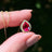 Floating Vintage Teardrop Ruby Halo Pendant Necklace Necklaces Handmade Handcrafted