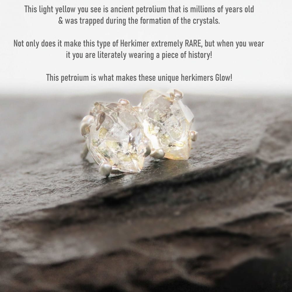 Glowing Herkimer Earrings Earrings Handmade Handcrafted