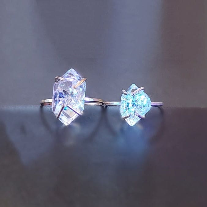 Glowing Herkimer Ring Rings Handmade Handcrafted