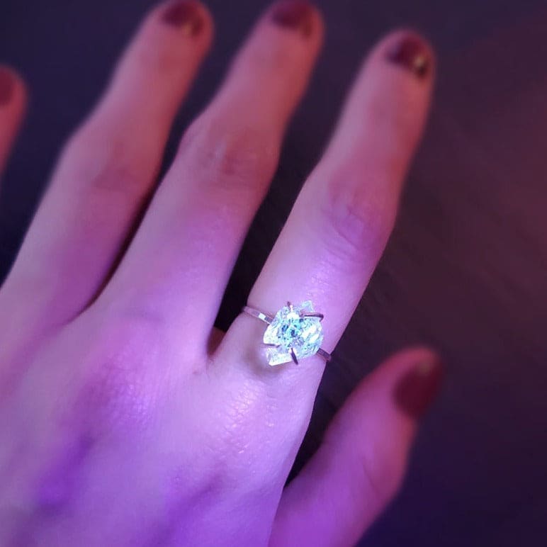 Glowing Herkimer Ring Rings Handmade Handcrafted