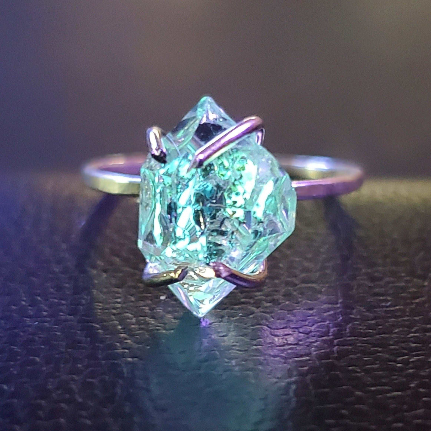 Glowing Herkimer Ring