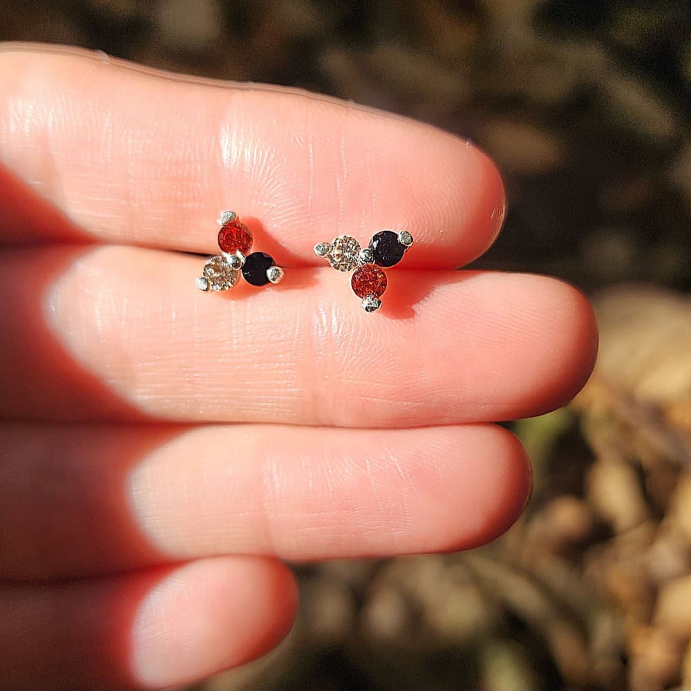 Halloween Tri-Cluster Stud Earrings Earrings Handmade Handcrafted