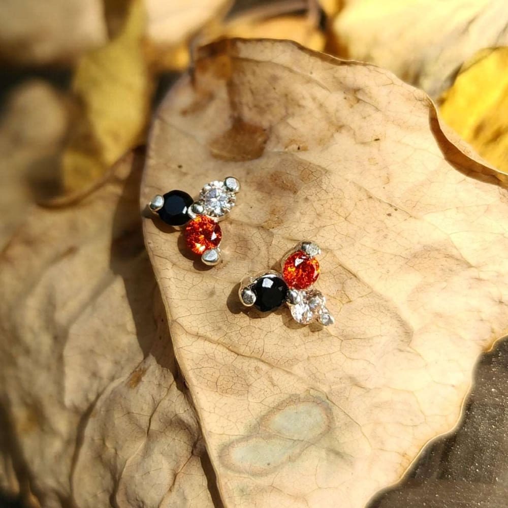 Halloween Tri-Cluster Stud Earrings Earrings Handmade Handcrafted