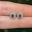 Halo Stud - Amethyst Earrings Handmade Handcrafted