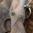 Halo Stud - Aquamarine Earrings Handmade Handcrafted