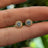 Halo Stud - Aquamarine Earrings Handmade Handcrafted