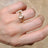 Herkimer Diamond and Accent Band Set Rings Handmade Handcrafted