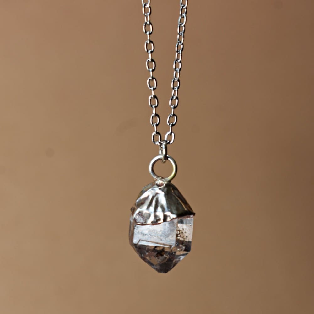 LAST CALL Herkimer Diamond Bezeled Necklace Necklaces Handmade Handcrafted