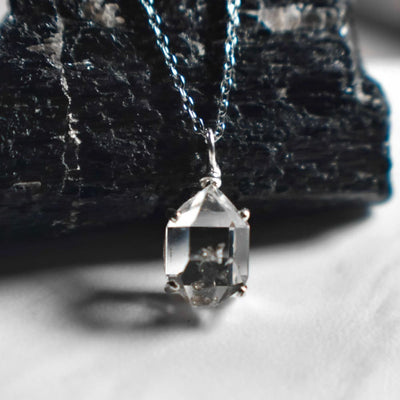 Herkimer Diamond Glowing Necklace Necklaces Handmade Handcrafted