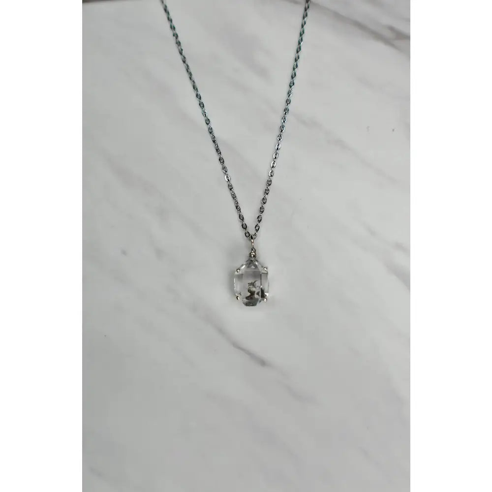 Herkimer Diamond Glowing Necklace Necklaces Handmade Handcrafted