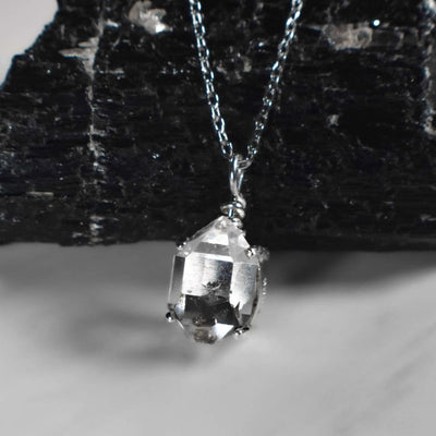 Herkimer Diamond Pendant Necklace Necklaces Handmade Handcrafted