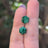 Hexagon Emerald Stud Earrings Earrings Handmade Handcrafted