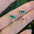 Hexagon Emerald Stud Earrings Earrings Handmade Handcrafted