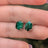 Hexagon Emerald Stud Earrings Earrings Handmade Handcrafted